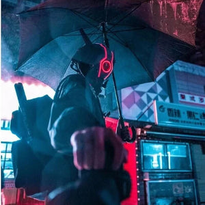 Red Helmet Cyberpunk  CYBER TECHWEAR®