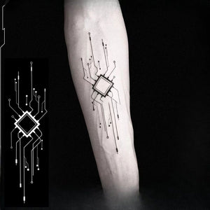 Cyberpunk arm tattoo