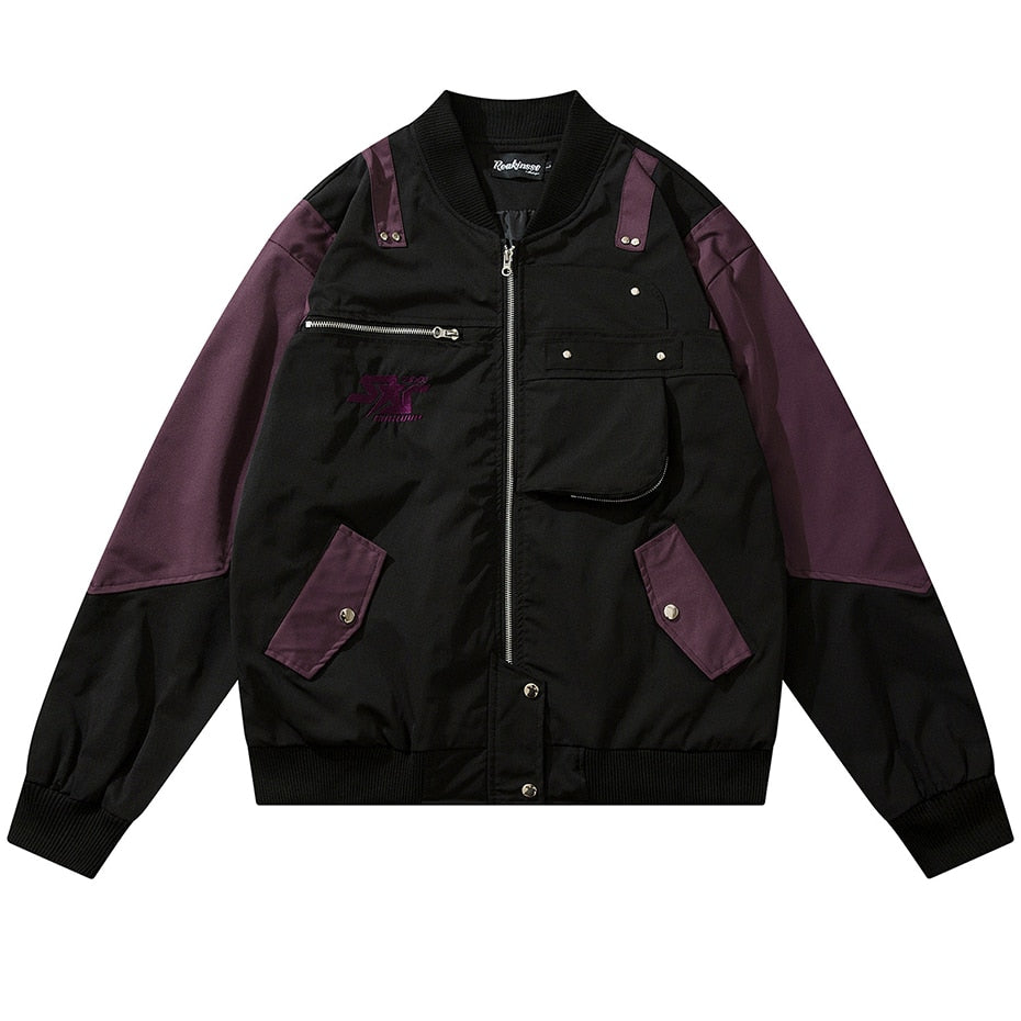 KRISP Purple Varsity Hooded Jacket
