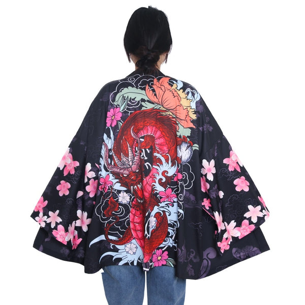 Techwear Kimono Women Dragon