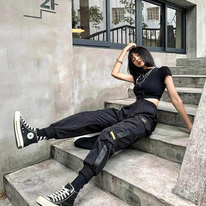 Techwear Womens Jumpsuit Futuristic Costume Cosplay Black 