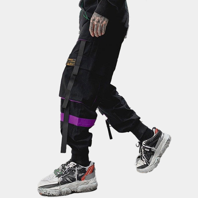 BoohooMAN Man Iridescent All Over Toggle Cargo Trousers in Purple for Men |  Lyst