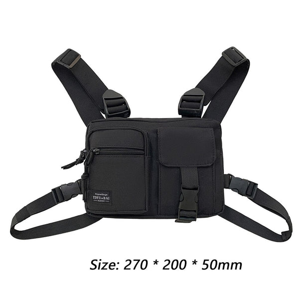 Tactical Chest Bag Black | CYBER TECHWEAR®