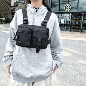 Tactical Chest Bag Black | CYBER TECHWEAR®