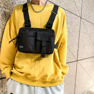 Tactical Chest Bag Black | CYBER TECHWEAR®