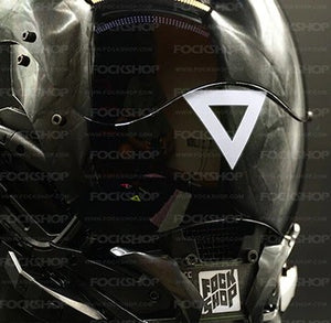 White Cyberpunk Helmet Sticker | CYBER TECHWEAR®