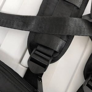 White Reflective Chest Bag | CYBER TECHWEAR®