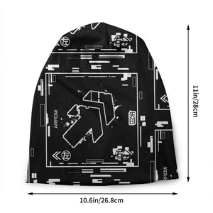 White Symbols Techwear Beanie | CYBER TECHWEAR®