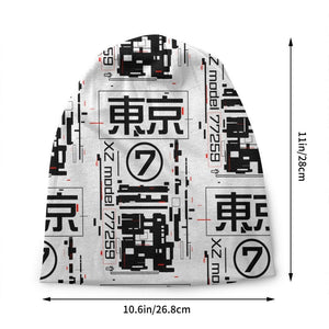 Bonnet Techwear blanc et rouge