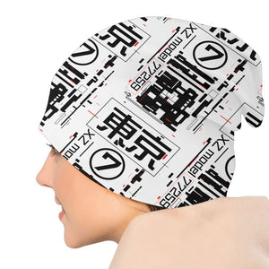 Bonnet Techwear blanc et rouge