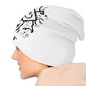 Black and White Techwear Beanie | CYBER TECHWEAR®
