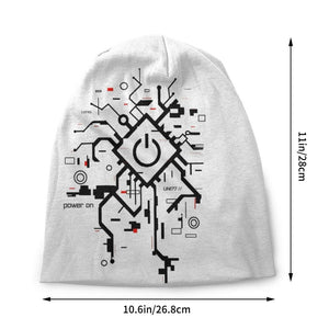 Black and White Techwear Beanie | CYBER TECHWEAR®