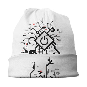 Black and White Techwear Beanie | CYBER TECHWEAR®