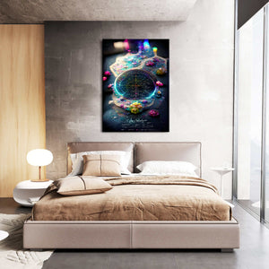 Wormhole Cartography Canvas -Techwear Art | CYBER TECHWEAR®