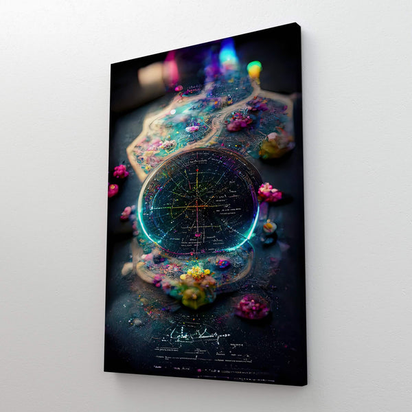 Wormhole Cartography Canvas -Techwear Art | CYBER TECHWEAR®