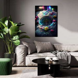 Wormhole Cartography Canvas -Techwear Art | CYBER TECHWEAR®