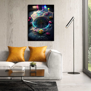 Wormhole Cartography Canvas -Techwear Art | CYBER TECHWEAR®