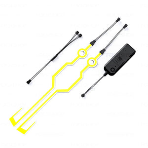 Yellow Cyberpunk Helmet Glow Lamp | CYBER TECHWEAR®