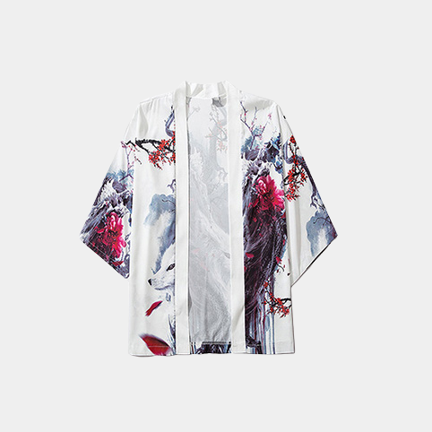 White Techwear Kimono