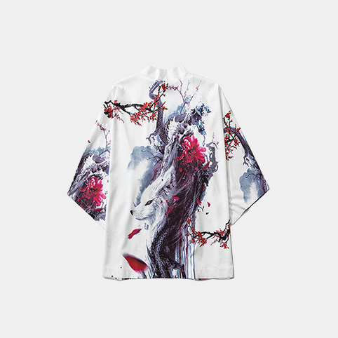 White Techwear Kimono
