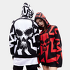Sudadera con capucha y diseño de calavera