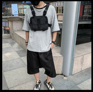 Black Utility Chest Bag | CYBER TECHWEAR®