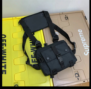 Black Utility Chest Bag | CYBER TECHWEAR®