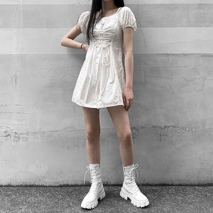 White Techwear Boots