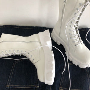 White Techwear Boots