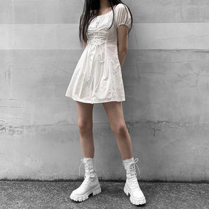 White Techwear Boots