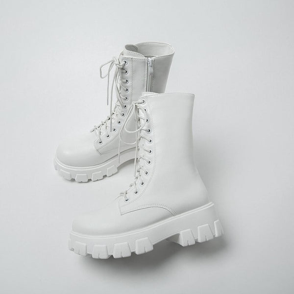 White Techwear Boots