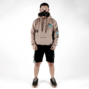 Brown Techwear Hoodie