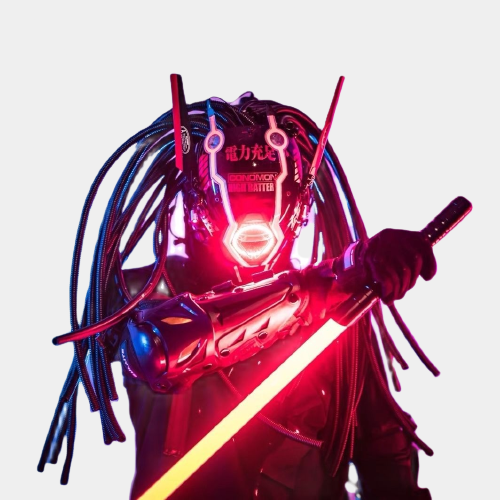 Cyberpunk Samurai Mask Helmet CYBER TECHWEAR® – Cyber Techwear