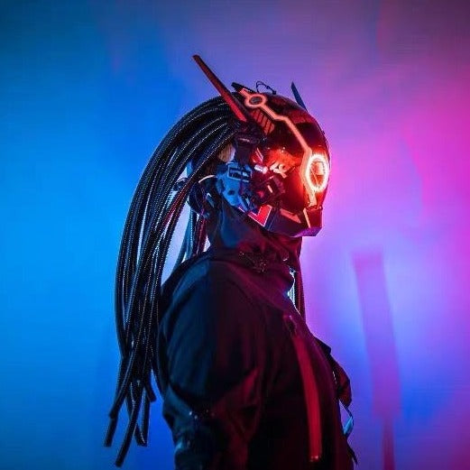 Cyberpunk Samurai Mask Helmet | CYBER TECHWEAR®