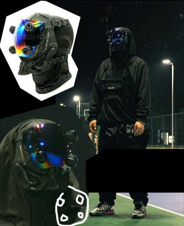 Fluo Cyberpunk Helmet | CYBER TECHWEAR®