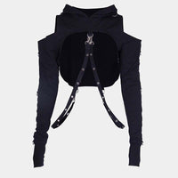 Cropped Techwear Hoodie