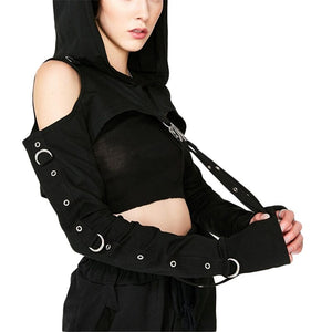 Cropped Techwear Hoodie