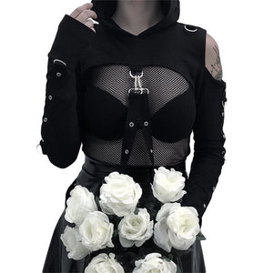 Cropped Techwear Hoodie