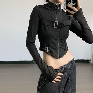 Cyberpunk Techwear Crop Top