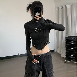 Cyberpunk Techwear Crop Top