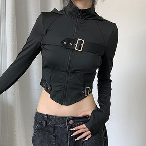 Cyberpunk Techwear Crop Top