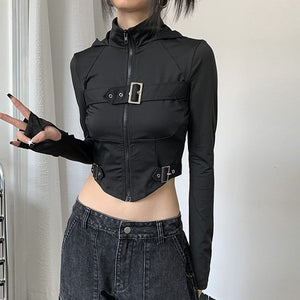 Cyberpunk Techwear Crop Top