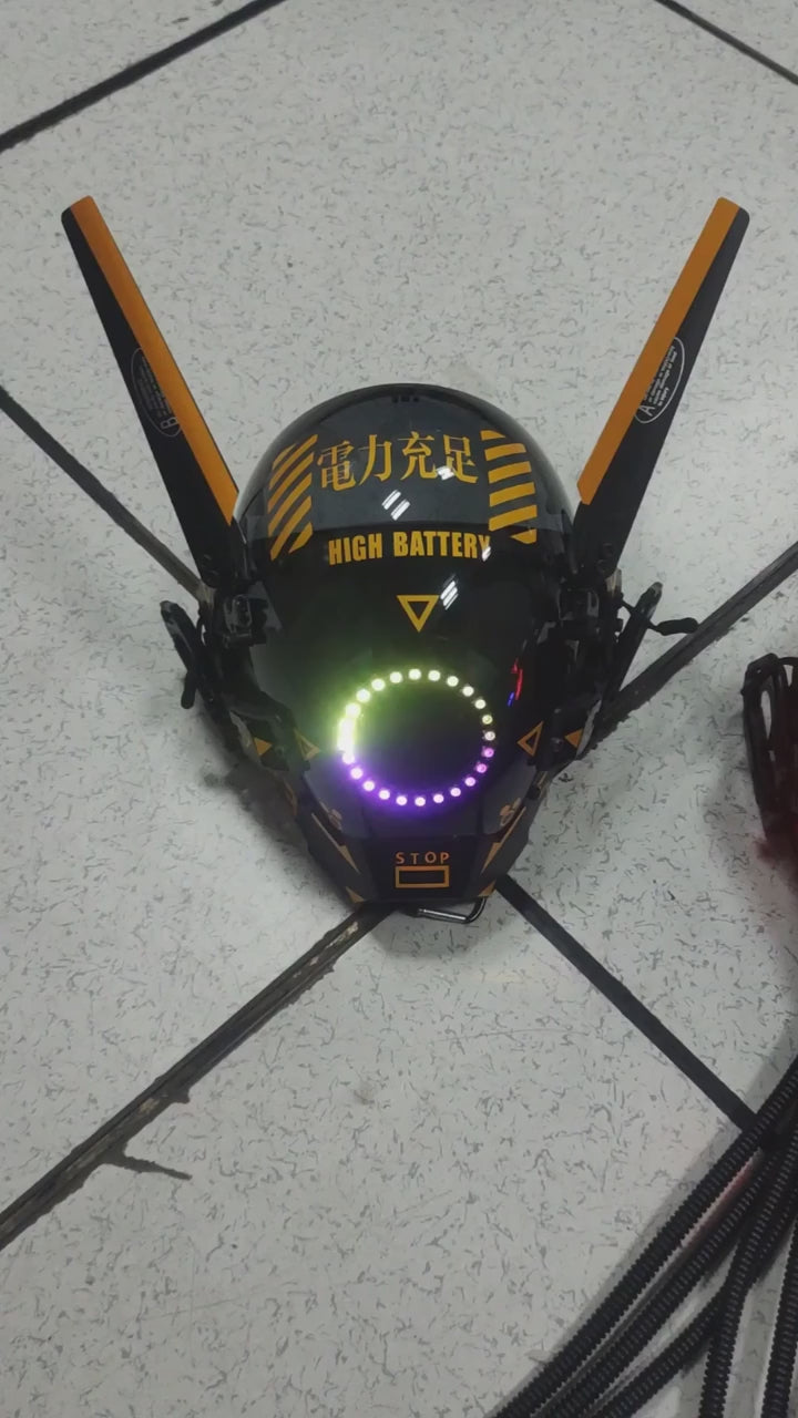 Red Cyberpunk Headgear  CYBER TECHWEAR®