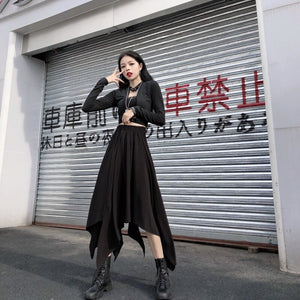 Black Techwear Skirt