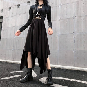 Black Techwear Skirt