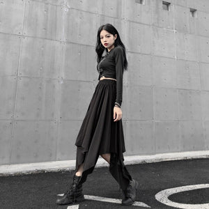 Black Techwear Skirt