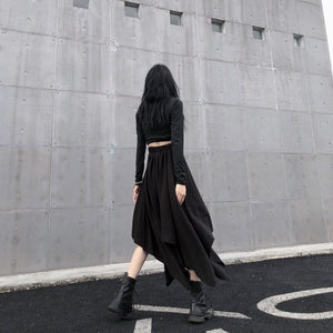 Black Techwear Skirt