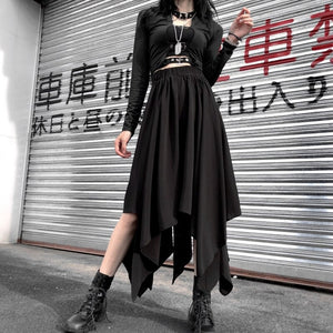 Black Techwear Skirt