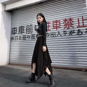 Black Techwear Skirt