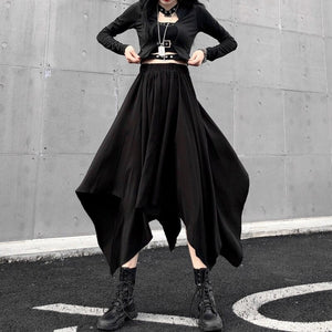 Black Techwear Skirt